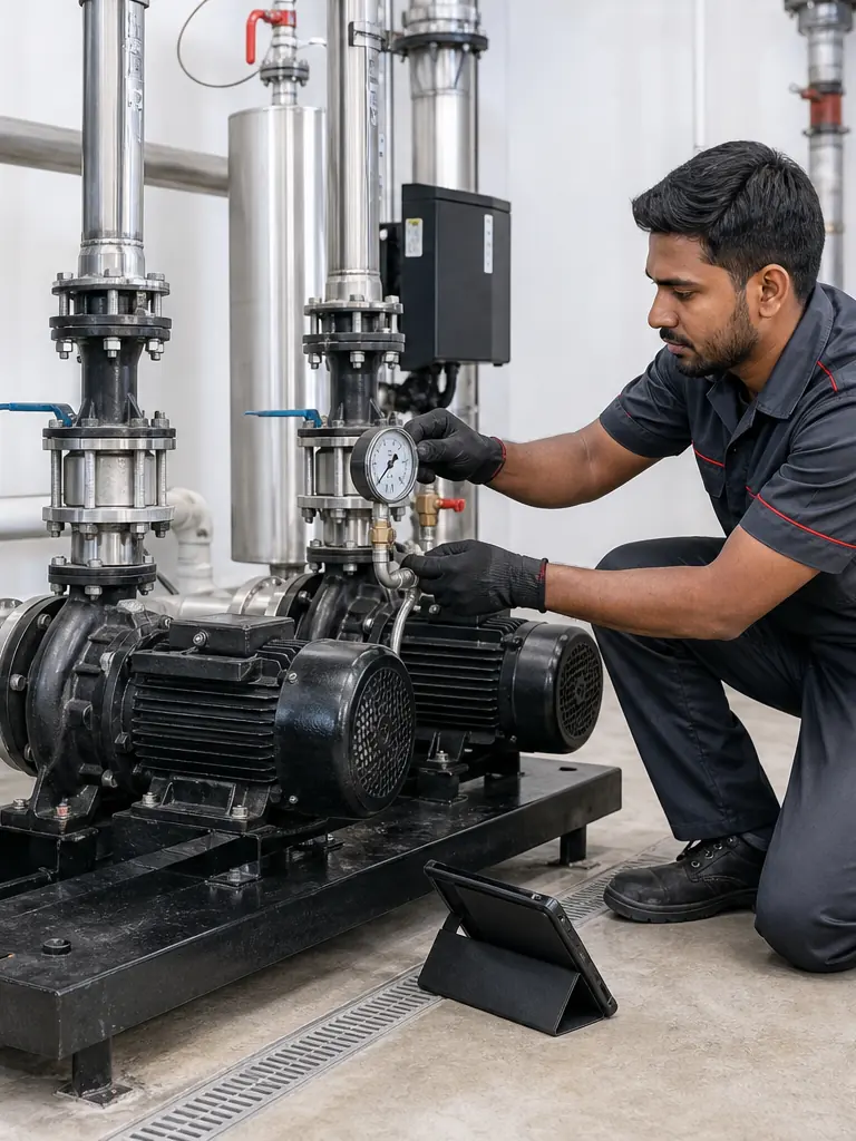 Booster-pump system upgrade — representative mechanical maintenance scope